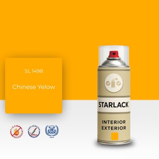 STARLACK SL 1498 CHİNESE YELOW SPREY BOYA 400 ML STARLACK SL 1498 CHİNESE YELOW SPREY BOYA 400 ML