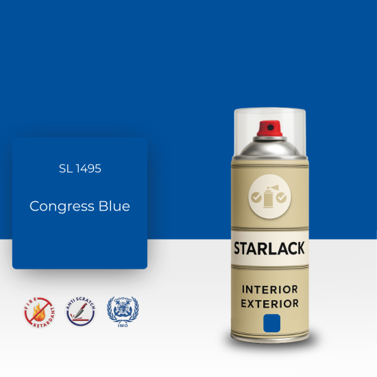 STARLACK SL 1495 CONGRESS BLUE SPREY BOYA 400 ML STARLACK SL 1495 CONGRESS BLUE SPREY BOYA 400 ML