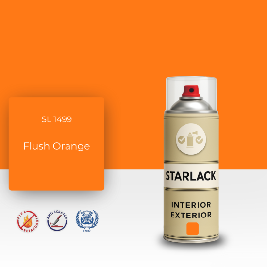 STARLACK SL 1499 FLUSH ORANGE SPREY BOYA 400 ML STARLACK SL 1499 FLUSH ORANGE SPREY BOYA 400 ML