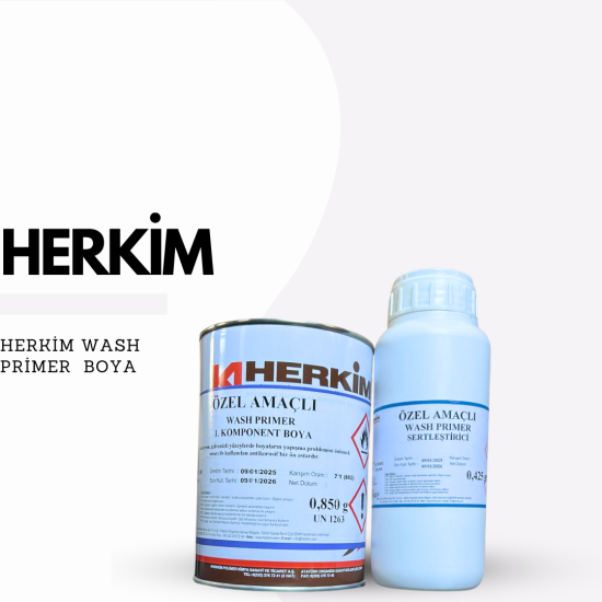 HERKİM WASH PRİMER BOYA 0,85 KG+0,425 HERKİM WASH PRİMER BOYA 0,85 KG+0,425