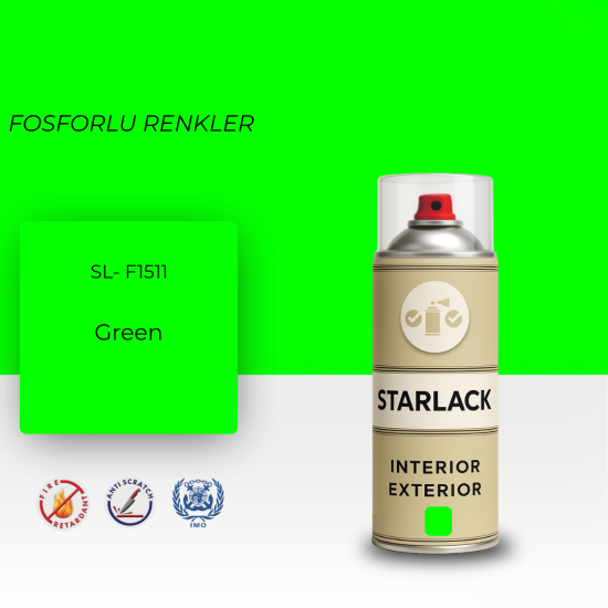 STARLACK SL 1514 GREEN FLUORESCENT SPREY BOYA 400 ML STARLACK SL 1514 GREEN FLUORESCENT SPREY BOYA 400 ML