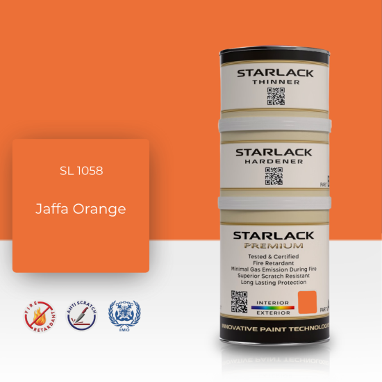 STARLACK SL 1058 JAFFA ORANGE İPEK MAT BOYA 1,5 LT STARLACK SL 1058 JAFFA ORANGE İPEK MAT BOYA 1,5 LT