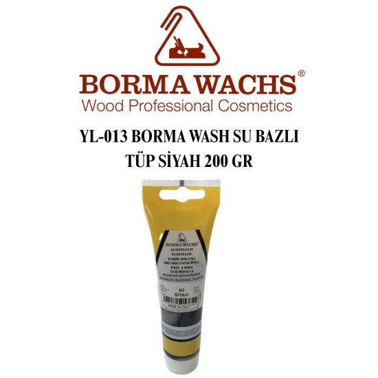 YL-013 BORMA WASH SU BAZLI TÜP SİYAH 200 GR YL-013 BORMA WASH SU BAZLI TÜP SİYAH 200 GR