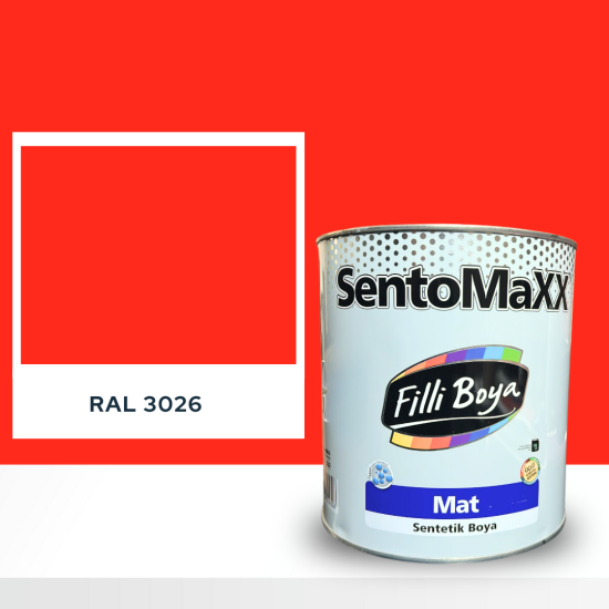 FİLLİ BOYA SENTOMAXX BOYA RAL 3026 FİLLİ BOYA SENTOMAXX BOYA RAL 3026
