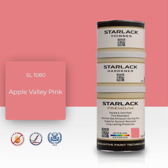 STARLACK SL 1080 APPLE VALLEY PİNK İPEK MAT BOYA 1,5 LT STARLACK SL 1080 APPLE VALLEY PİNK İPEK MAT BOYA 1,5 LT