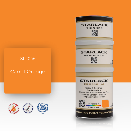 STARLACK SL 1046 CARROT ORANGE İPEK MAT BOYA 1,5 LT STARLACK SL 1046 CARROT ORANGE İPEK MAT BOYA 1,5 LT