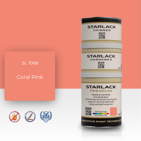 STARLACK SL 1068 CORAL PİNK İPEK MAT BOYA 1,5 LT STARLACK SL 1068 CORAL PİNK İPEK MAT BOYA 1,5 LT