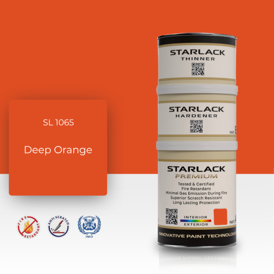 STARLACK SL 1065 DEEP ORANGE İPEK MAT BOYA 1,5 LT STARLACK SL 1065 DEEP ORANGE İPEK MAT BOYA 1,5 LT