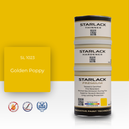 STARLACK SL 1023 GOLDEN POPPY İPEK MAT BOYA 1,5 LT STARLACK SL 1023 GOLDEN POPPY İPEK MAT BOYA 1,5 LT