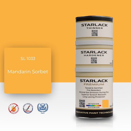 STARLACK SL 1033 MANDARİN SORBET İPEK MAT BOYA 1,5 LT STARLACK SL 1033 MANDARİN SORBET İPEK MAT BOYA 1,5 LT