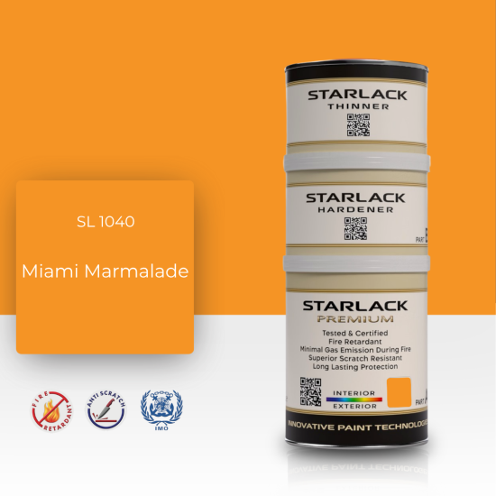 STARLACK SL 1040 MİAMİ MARMALADE İPEK MAT BOYA 1,5 LT STARLACK SL 1040 MİAMİ MARMALADE İPEK MAT BOYA 1,5 LT