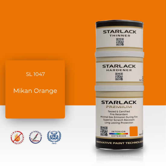 STARLACK SL 1047 MİKAN ORANGE İPEK MAT BOYA 1,5 LT STARLACK SL 1047 MİKAN ORANGE İPEK MAT BOYA 1,5 LT
