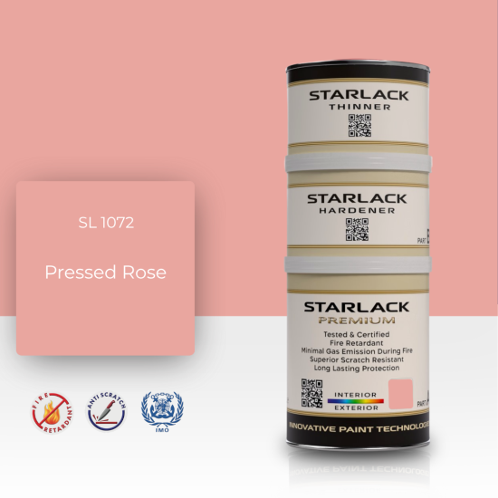 STARLACK SL 1072 PRESSED ROSE İPEK MAT BOYA 1,5 LT STARLACK SL 1072 PRESSED ROSE İPEK MAT BOYA 1,5 LT