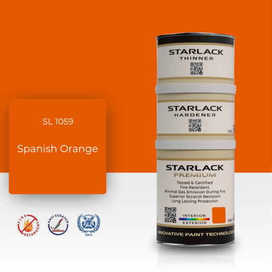 STARLACK SL 1059 SPANİSH ORANGE İPEK MAT BOYA 1,5 LT STARLACK SL 1059 SPANİSH ORANGE İPEK MAT BOYA 1,5 LT