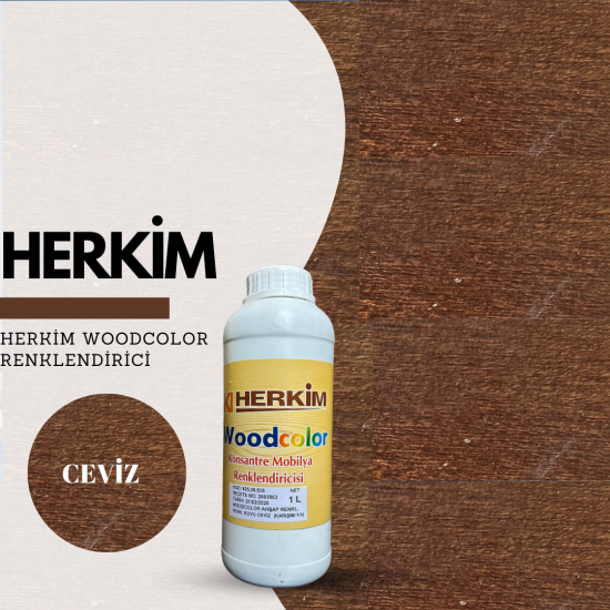 HERKİM WOODCOLOR CEVİZ RENKLENDİRİCİ 1LT HERKİM WOODCOLOR CEVİZ RENKLENDİRİCİ 1LT