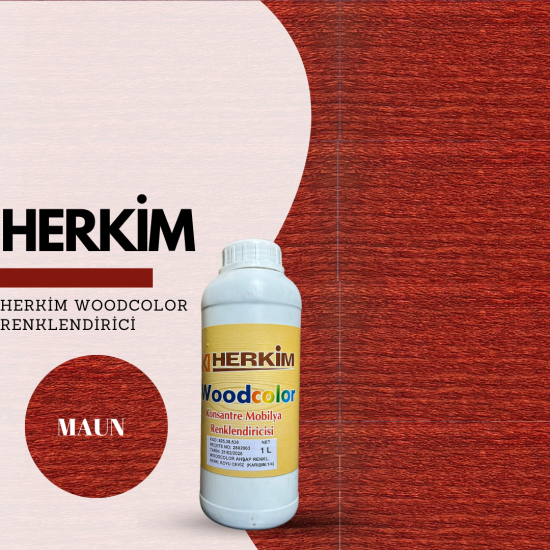 HERKİM WOODCOLOR MAUN RENKLENDİRİCİ 1LT HERKİM WOODCOLOR MAUN RENKLENDİRİCİ 1LT
