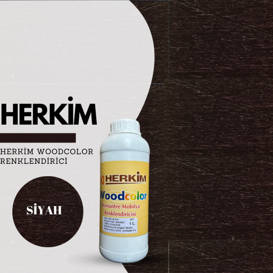 HERKİM WOODCOLOR SİYAH RENKLENDİRİCİ 1LT HERKİM WOODCOLOR SİYAH RENKLENDİRİCİ 1LT
