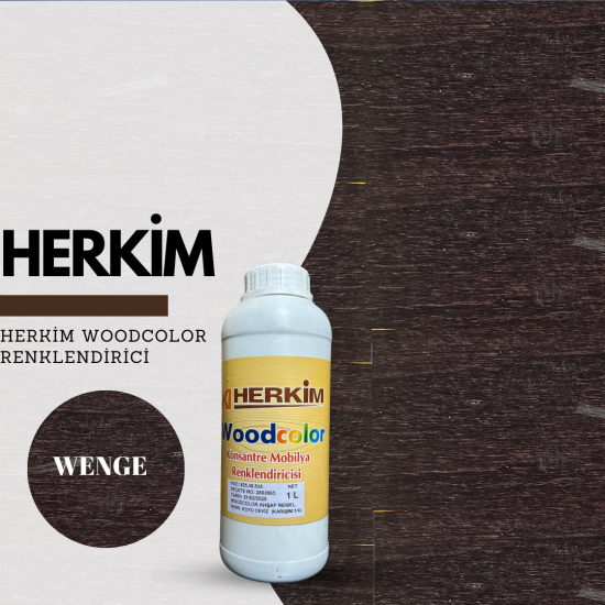 HERKİM WOODCOLOR WENGE RENKLENDİRİCİ 1LT HERKİM WOODCOLOR WENGE RENKLENDİRİCİ 1LT