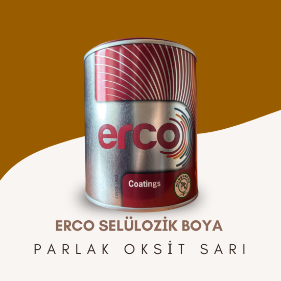 ERCO SELÜLOZİK BOYA PARLAK OKSİT SARI  0,750 KG/ 2,5 KG