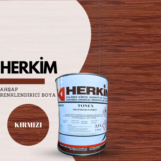 HERKİM TONEX AHŞAP RENKLENDİRİCİ KIRMIZI BOYA 2,5 LT HERKİM TONEX AHŞAP RENKLENDİRİCİ KIRMIZI BOYA 2,5 LT