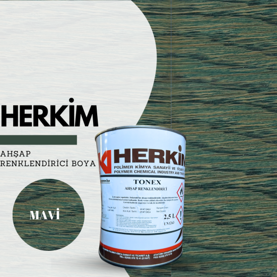 HERKİM TONEX AHŞAP RENKLENDİRİCİ MAVİ BOYA 2,5 LT HERKİM TONEX AHŞAP RENKLENDİRİCİ MAVİ BOYA 2,5 LT