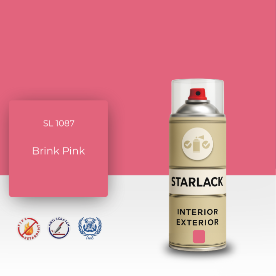 STARLACK SL 1087 BRİNK PİNK SPREY BOYA 400 ML STARLACK SL 1087 BRİNK PİNK SPREY BOYA 400 ML
