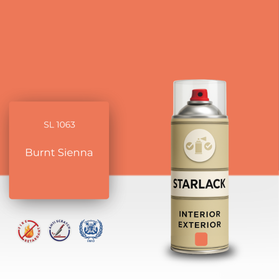 STARLACK SL 1063 BURNT SİENNA SPREY BOYA 400 ML STARLACK SL 1063 BURNT SİENNA SPREY BOYA 400 ML