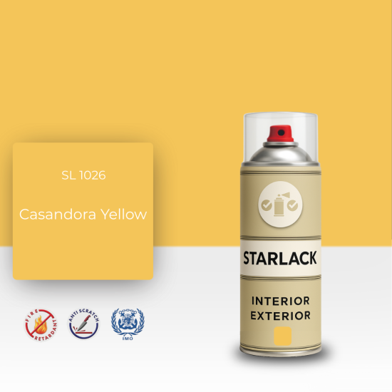 STARLACK SL 1026 CASANDORA YELLOW SPREY BOYA 400 ML STARLACK SL 1026 CASANDORA YELLOW SPREY BOYA 400 ML