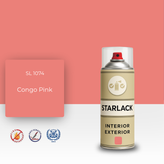 STARLACK SL 1074 CONGO PİNK SPREY BOYA 400 ML STARLACK SL 1074 CONGO PİNK SPREY BOYA 400 ML