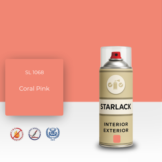 STARLACK SL 1068 CORAL PİNK SPREY BOYA 400 ML STARLACK SL 1068 CORAL PİNK SPREY BOYA 400 ML
