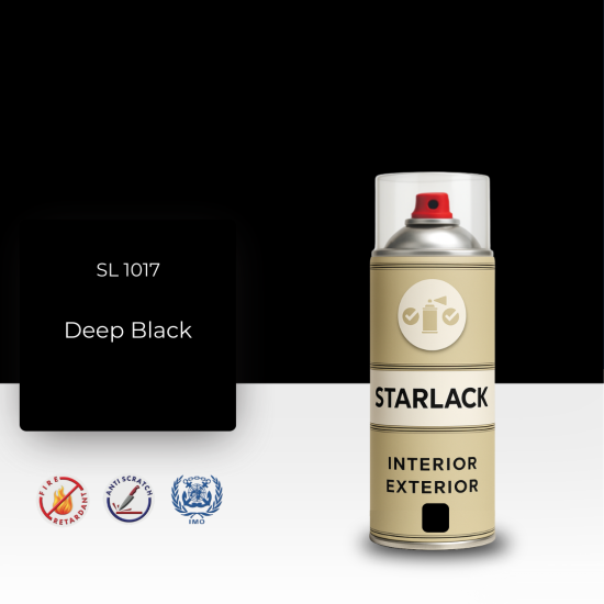 STARLACK SL 1017 DEEP BLACK SPREY BOYA 400 ML STARLACK SL 1017 DEEP BLACK SPREY BOYA 400 ML