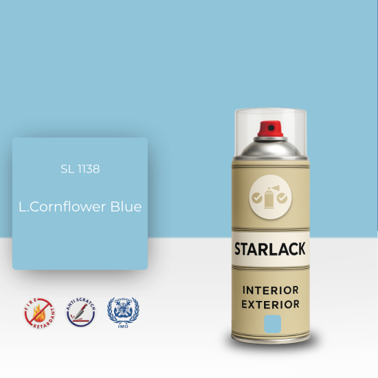 STARLACK SL 1138 L CORNFLOWER BLUE SPREY BOYA 400 ML STARLACK SL 1138 L CORNFLOWER BLUE SPREY BOYA 400 ML