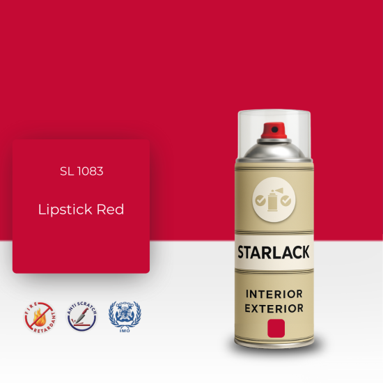 STARLACK SL 1083 LİPSTİCK RED SPREY BOYA 400 ML STARLACK SL 1083 LİPSTİCK RED SPREY BOYA 400 ML
