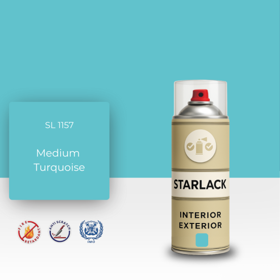 STARLACK SL 1157 MEDİUM TURQUOİSE SPREY BOYA 400 ML STARLACK SL 1157 MEDİUM TURQUOİSE SPREY BOYA 400 ML