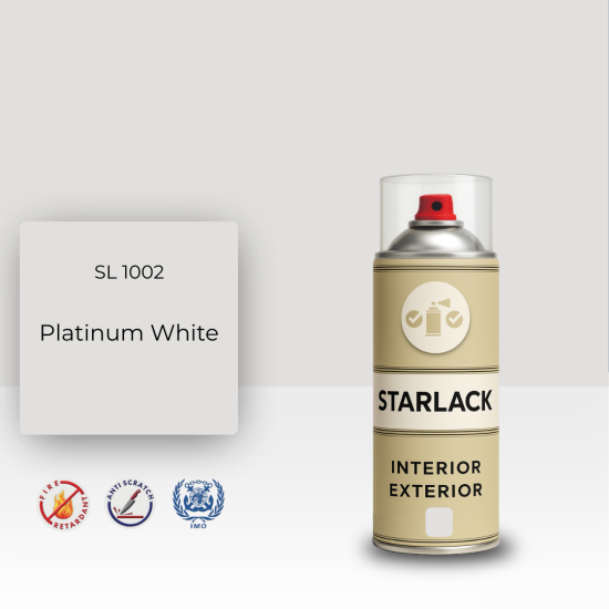 STARLACK SL 1002 PLATİNUM WHİTE SPREY BOYA 400 ML STARLACK SL 1002 PLATİNUM WHİTE SPREY BOYA 400 ML