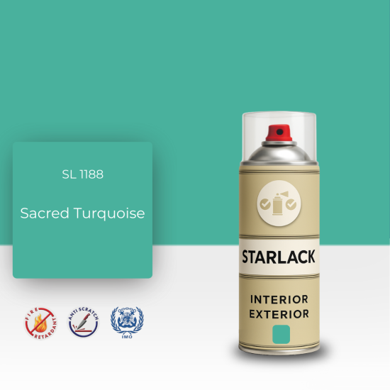 STARLACK SL 1188 SACRED TURQUOİSE SPREY BOYA 400 ML STARLACK SL 1188 SACRED TURQUOİSE SPREY BOYA 400 ML