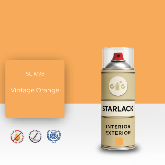 STARLACK SL 1038 VİNTAGE ORANGE SPREY BOYA 400 ML STARLACK SL 1038 VİNTAGE ORANGE SPREY BOYA 400 ML