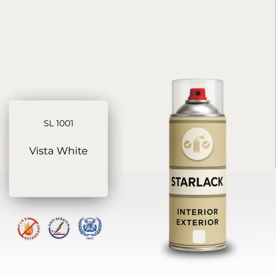STARLACK SL 1001 VİSTA WHİTE SPREY BOYA 400 ML STARLACK SL 1001 VİSTA WHİTE SPREY BOYA 400 ML