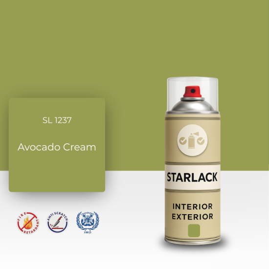 STARLACK SL 1237 AVOCADO CREAM SPREY BOYA 400 ML STARLACK SL 1237 AVOCADO CREAM SPREY BOYA 400 ML