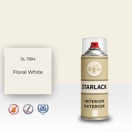 STARLACK SL 1384 FLORAL WHİTE SPREY BOYA 400 ML STARLACK SL 1384 FLORAL WHİTE SPREY BOYA 400 ML