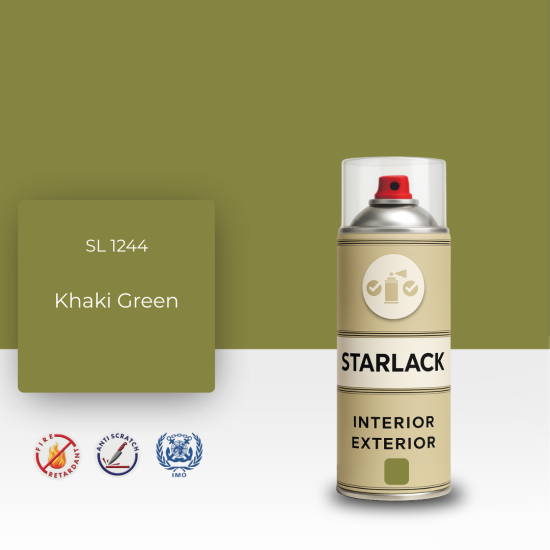 STARLACK SL 1244 KHAKİ GREEN SPREY BOYA 400 ML STARLACK SL 1244 KHAKİ GREEN SPREY BOYA 400 ML