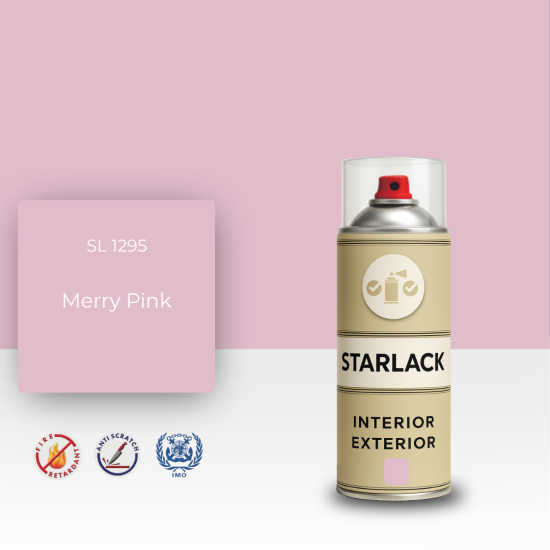 STARLACK SL 1295 MERRY PİNK SPREY BOYA 400 ML STARLACK SL 1295 MERRY PİNK SPREY BOYA 400 ML