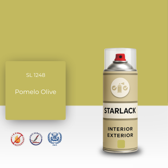 STARLACK SL 1248 POMELO OLİVE SPREY BOYA 400 ML STARLACK SL 1248 POMELO OLİVE SPREY BOYA 400 ML