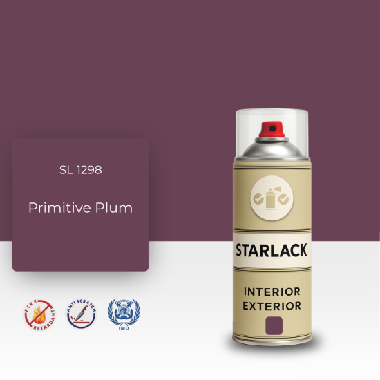 STARLACK SL 1298 PRİMİTİVE PLUM SPREY BOYA 400 ML STARLACK SL 1298 PRİMİTİVE PLUM SPREY BOYA 400 ML