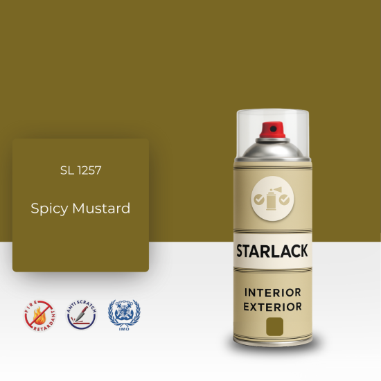 STARLACK SL 1257 SPİCY MUSTARD SPREY BOYA 400 ML STARLACK SL 1257 SPİCY MUSTARD SPREY BOYA 400 ML