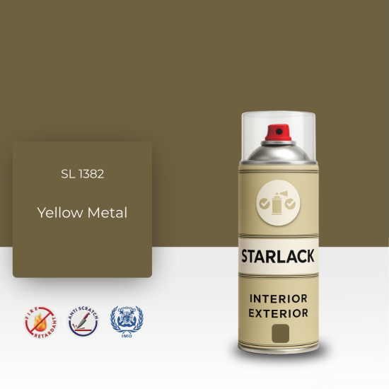 STARLACK SL 1382 YELLOW METAL SPREY BOYA 400 ML STARLACK SL 1382 YELLOW METAL SPREY BOYA 400 ML